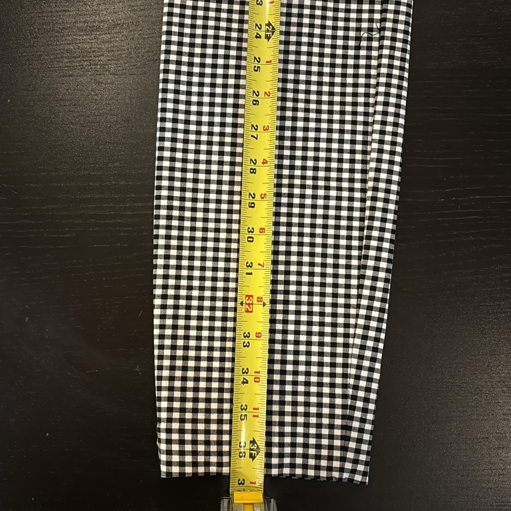 ZARA check pants front pockets elastic waist at back faux pockets at back size M - Picture 12 of 13